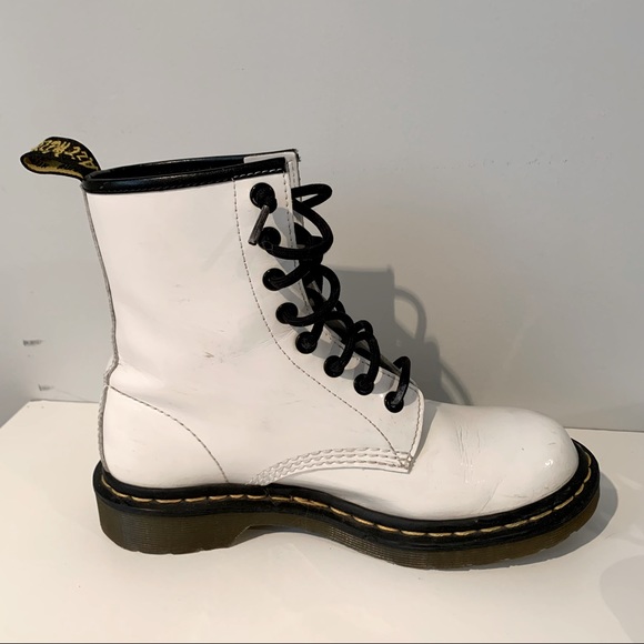 Doc Martens 1460 White Boots - Picture 3 of 9